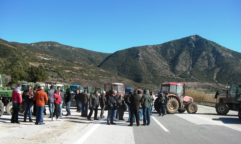 Έκλεισε για μία ώρα η Εθνική Οδός Λάρισας- Κοζάνης